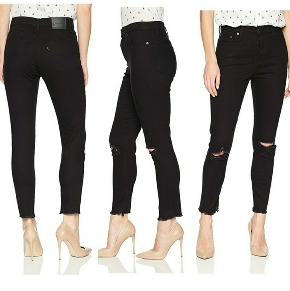 LEVI'S Wedgie Skinny Jeans color black, Size 32 - Picture 1 of 16